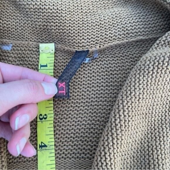 XT Mustard Cropped Open Sweater with 3/4ths Sleeves Size S - Picture 7 of 7